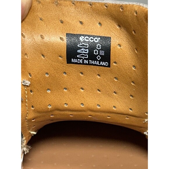 ECCO Light Shock Point Shoes Men Sz. 46 12-12.5 Gray Brown Leather Oxfords dress main image 7
